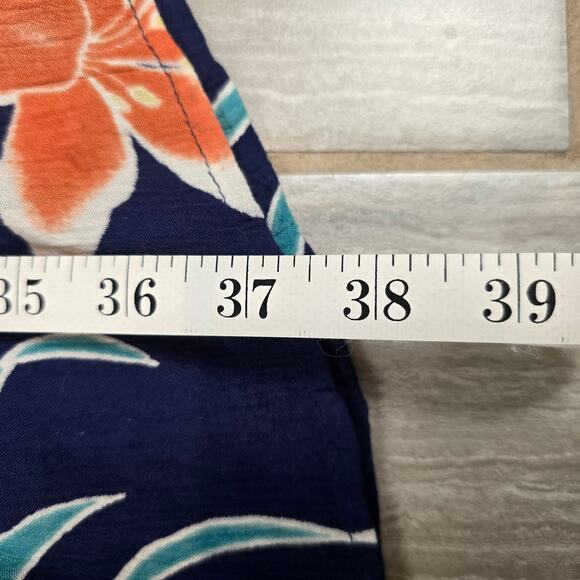 Volcom Women's Cocoanut Hut Dress Blue Floral Dress Large - Picture 6 of 9